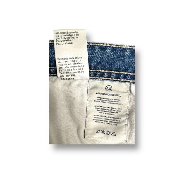 AG Adriano Goldschmied Medium Wash Blue 36R x 28.5 Everett Slim A Straight Jeans - Picture 9 of 12